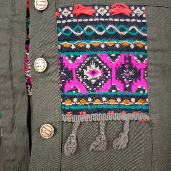 Olive denim jacket - Picture 3 of 6